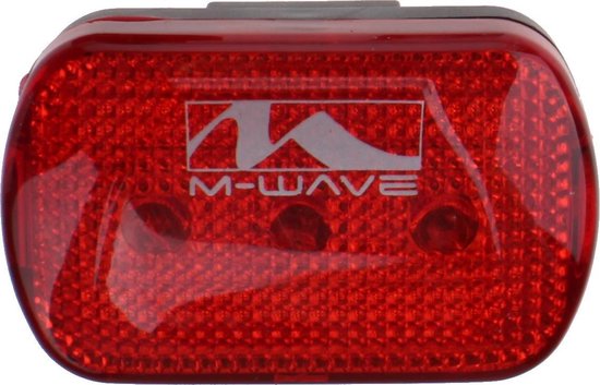 M-Wave Achterlicht - Fietsverlichting - LED - Batterij - Rood