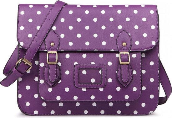 Miss Lulu Schoudertas Satchel – Paars (LT1665D2 PE)