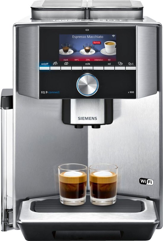 ontploffen Federaal Lach Siemens TI909701HC EQ9 - Volautomaat Espressomachine - WiFi | bol.com