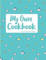 My Own Cookbook Aqua Blue Hearts Edition
