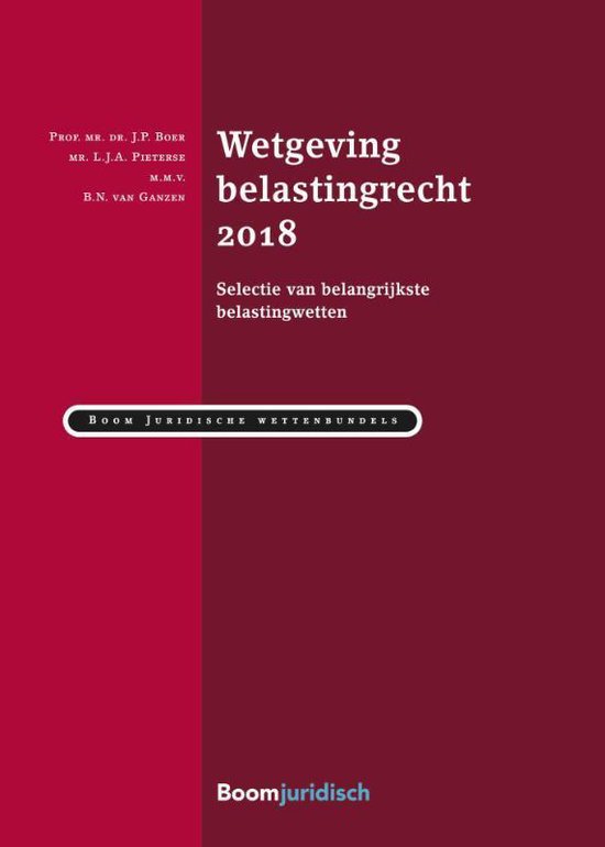 Boom Juridische studieboeken  -   Wetgeving belastingrecht 2 ... - cover