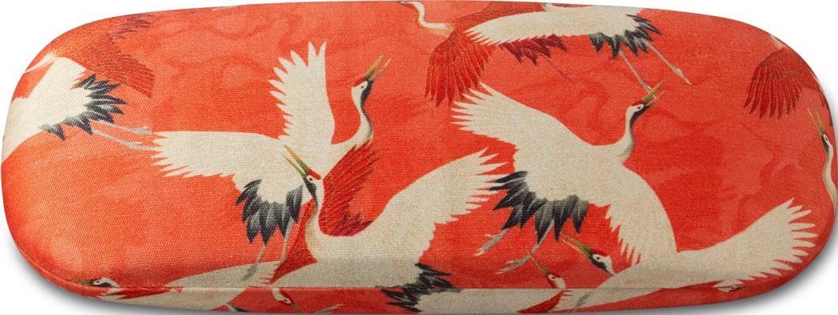 Bekking & Blitz - Brillenkoker - Brillenetui - Inclusief brillendoekje - Kunst - Kraanvogels - Women haori with Red and White Cranes - Collectie Rijksmuseum Amsterdam