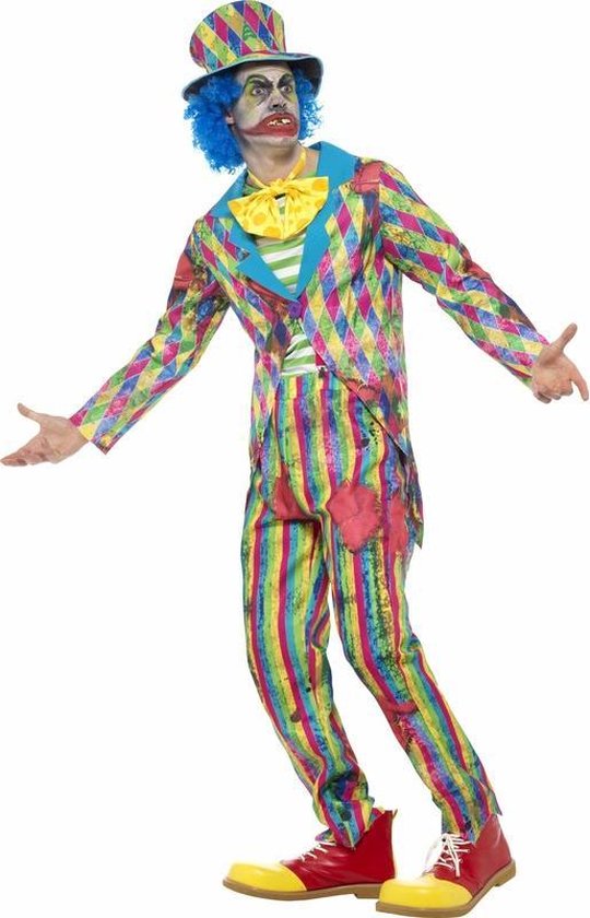 Halloween - Gestreept horror clowns kostuum voor mannen