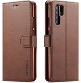 Luxe Book Case - Huawei P30 Pro Hoesje - Donkerbruin