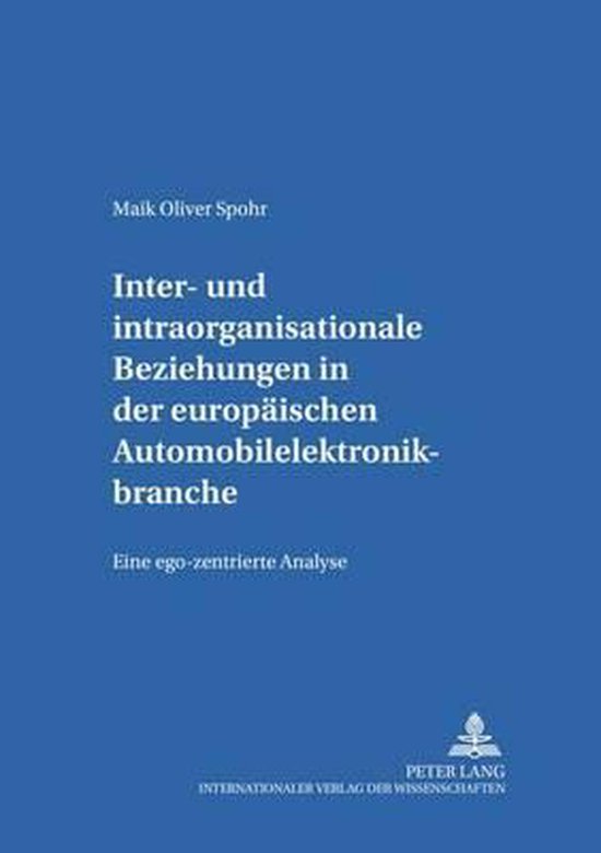 Schriften Zum Managementwissen- Inter- Und Intraorganisation ... - cover