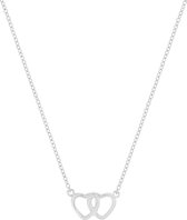 Glams Ketting Hart 1,3 mm 41 + 4 cm - Zilver