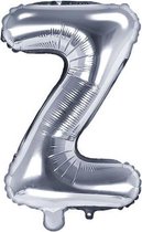 Folie ballon, 35 cm zilver Letter Z