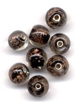 48 Stuks Hand-made Jewelry Beads - Rond - Transparant Zwart