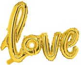 Partydeco - LOVE script folie ballon gold 73 x 59 cm