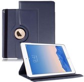 geschikt voor iPad Air 2 Hoes Cover Multi-stand Case 360 graden draaibare Beschermhoes donker blauw