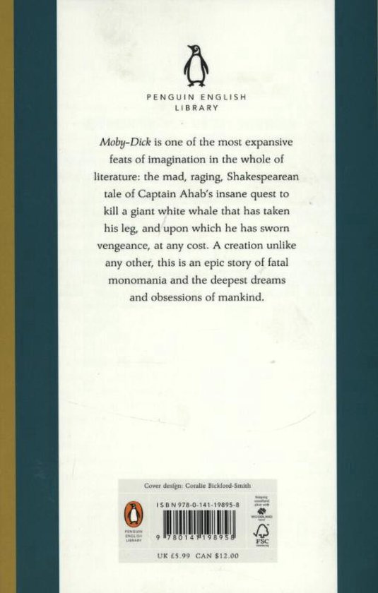 Penguin MOBY-DICK, Anglais, Livre broché