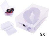 5x Transparante Schoenendoos - Schoenen Opbergsysteem Organizer Opbergbox - Schoenenbox