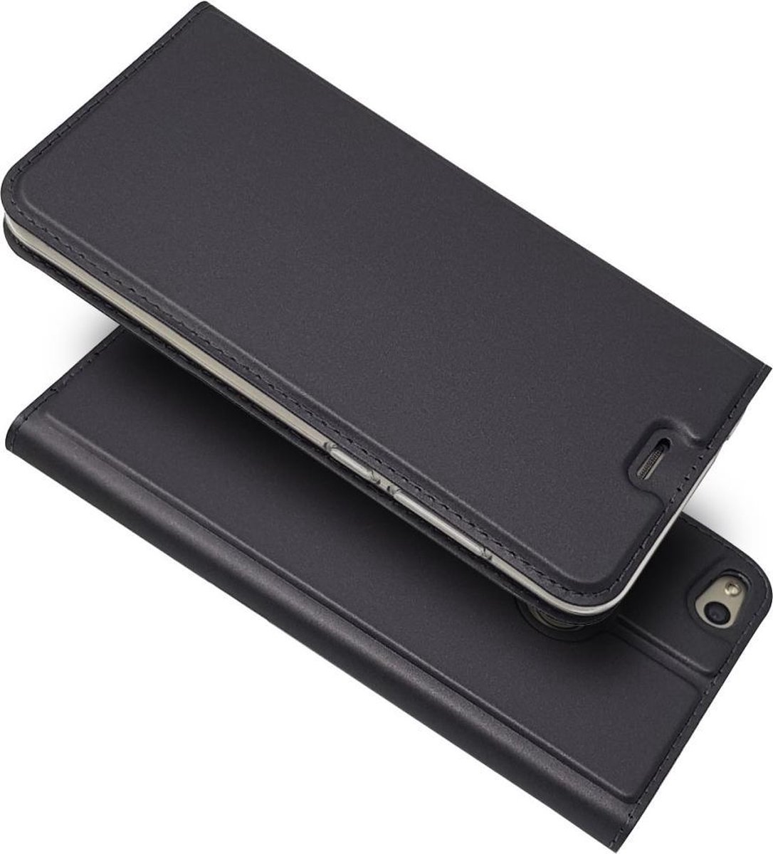 Folio Book Case - Geschikt voor Huawei P8 Lite (2017) Hoesje - Grijs