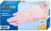 Hygostar nitril handschoen roze 100 stuks maat M