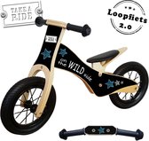 Geboortestoeltje-Loopfiets Take a ride-hout-blauw-luchtbanden-2jaar