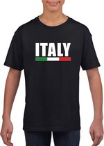 Zwart Italie supporter t-shirt voor kinderen XS (110-116)
