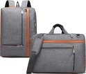 Laptoptas 2-in-1 voor 17.3 inch laptop - laptop rugtas / laptop schoudertas – grijs