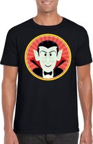 Halloween vampier/Dracula t-shirt zwart heren 2XL