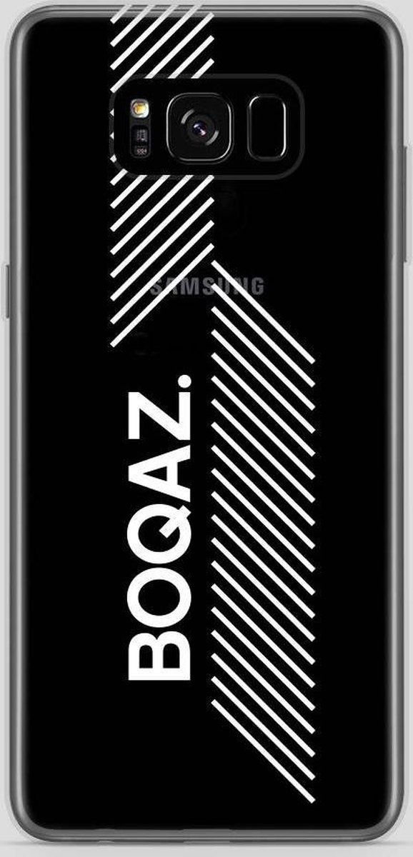 BOQAZ. Samsung Galaxy S8 Plus hoesje - logo boqaz wit