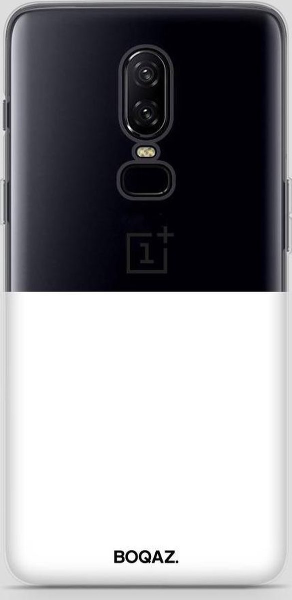 BOQAZ. OnePlus 6 hoesje - half wit