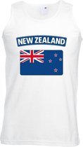 Singlet shirt/ tanktop Nieuw Zeelandse vlag wit heren L