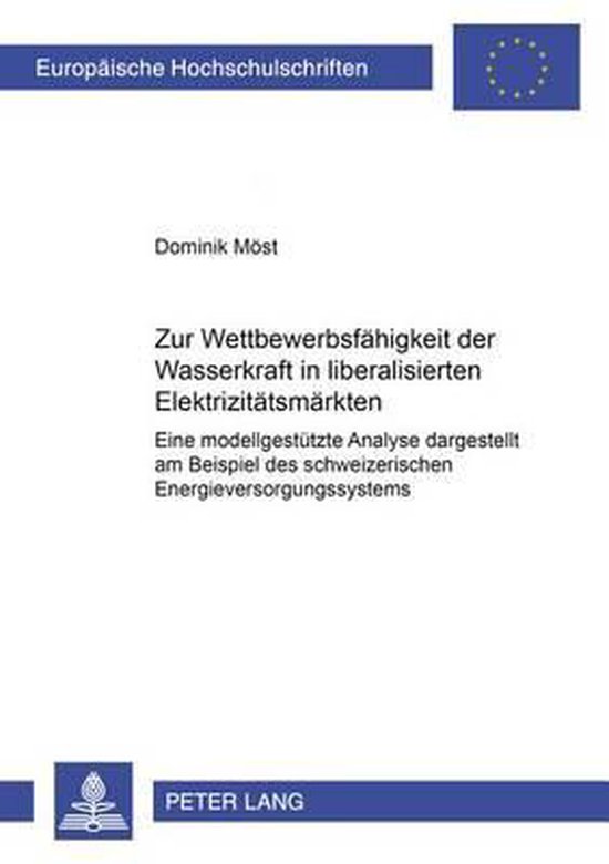 Zur Wettbewerbsfähigkeit der Wasserkraft in liberalisierten ... - cover