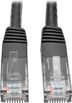 Tripp-Lite N200-001-BK Premium Cat5/5e/6 Gigabit Molded Patch Cable, 24 AWG, 550 MHz/1 Gbps (RJ45 M/M), Black, 1 ft. TrippLite
