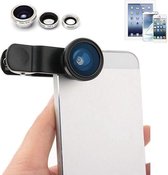 3 in 1 fish eye lens Lens Macro Visooglens voor Smartphone en Tablet ǀ Pride Kings®