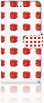 Samsung Galaxy A6 Plus 2018  Bookcase Hoesje Design Paprika Red