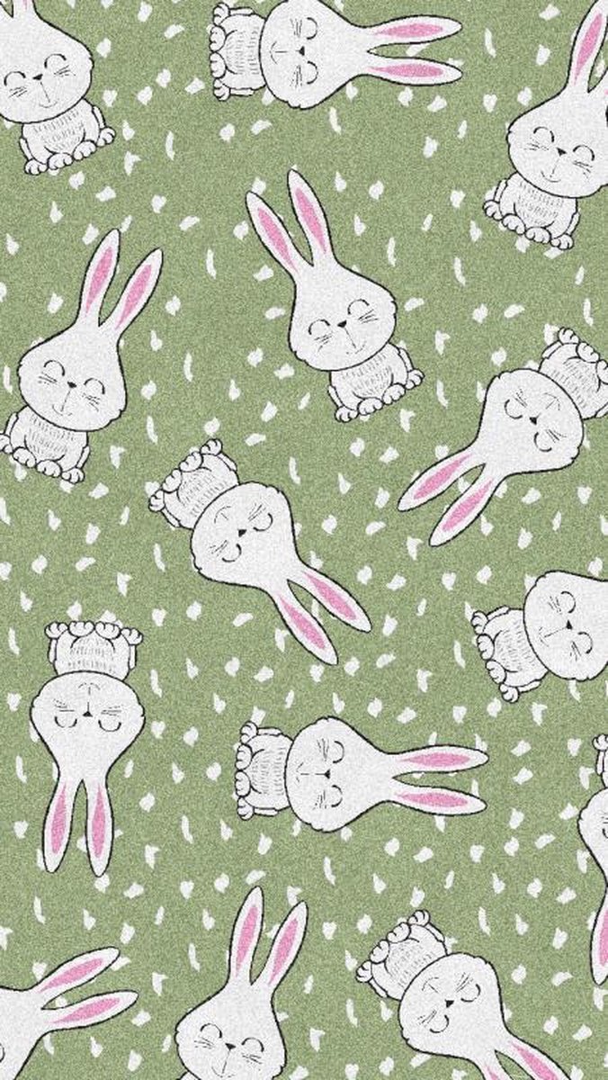 Kinder Vloerkleed Tapijt Mat kinderkamer Konijn - Wasbaar - Antislip - 65 x 115 cm