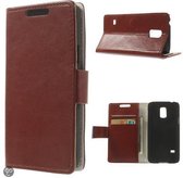 Magnetic Wallet Hoesje Samsung Galaxy S5 Mini bruin