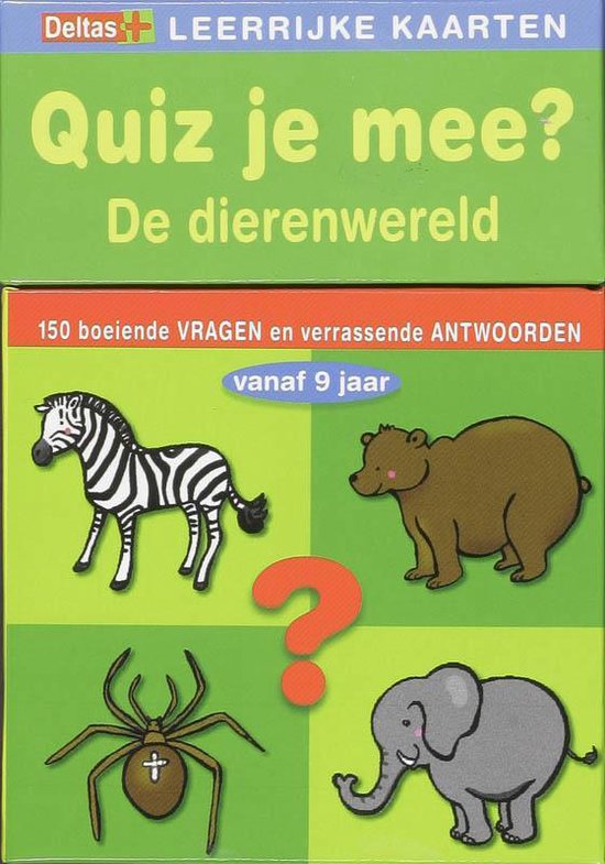 Cover van het boek 'Quiz je mee? De dierenwereld'