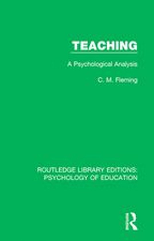 Routledge Library Editions: Psychology of Education - Teachi ... - cover