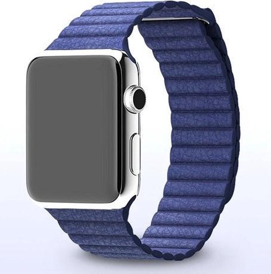 Gewatteerd magnetisch leer bandje Apple Watch 42mm Riemen Apple Watch 42mm  - MacManiack Netherlands