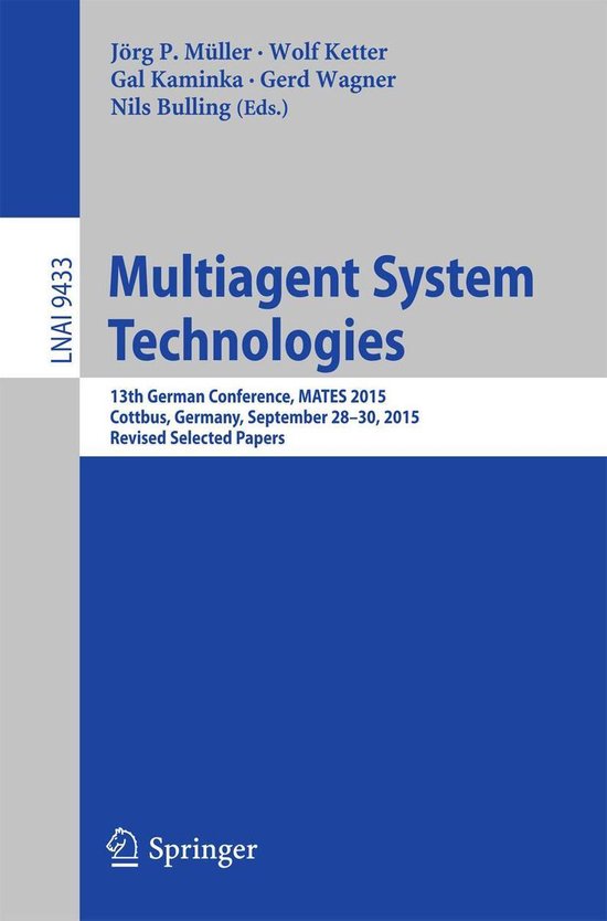 Springer Nature Proceedings Computer Science - Multiagent Sy ... - cover