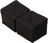 Zwarte papieren servetten - Vierkant 25cm x 25cm - 2000 stuks