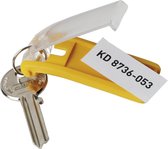 11x Durable sleutelhanger Key Clip, geel, pak a 6 stuks