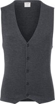 OLYMP Level 5 body fit gilet - wol met zijde - antraciet grijs mouwloos vest -  Maat: XL
