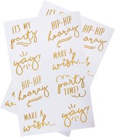 Feest tattoos goud (16 stuks) | Kinderfeestje | Verjaardag