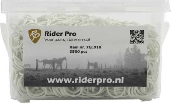 Elastiekjes Rider Pro 2500 stuks - Wit, 1 maat