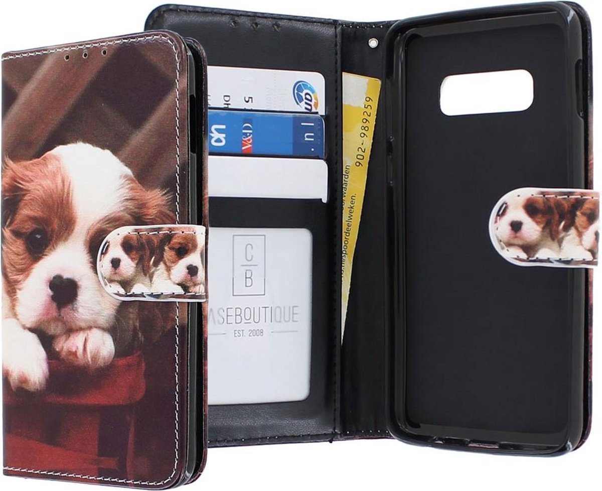 Samsung Galaxy S10e Bookcase hoesje - CaseBoutique - Hond Rood - Kunstleer