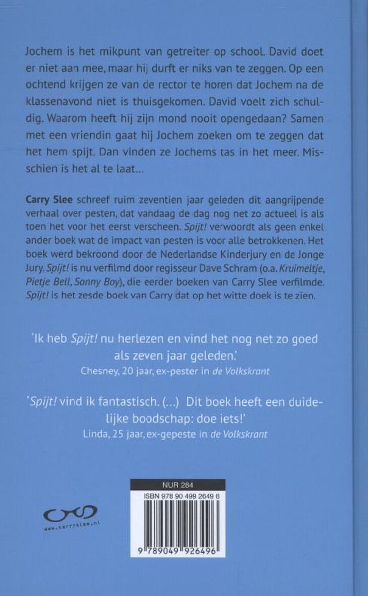 Spijt! - back cover