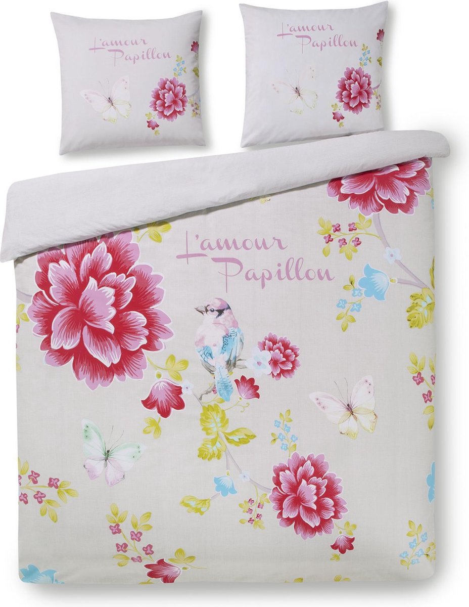 Papillon Tiffy - dekbedovertrek -lits-jumeaux - 240 x 200/220 cm - Multi