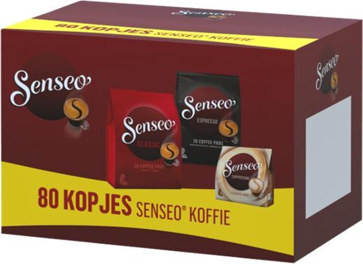 condoom Maak een sneeuwpop Ondergeschikt Senseo Koffiepads Variatiepakket - 80 Pads - 3 Smaakvarianten | bol.com
