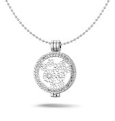 Montebello Ketting Alisa - Staal - Messing - Bloem - ∅35 mm - Coin - 3-delig - 80cm