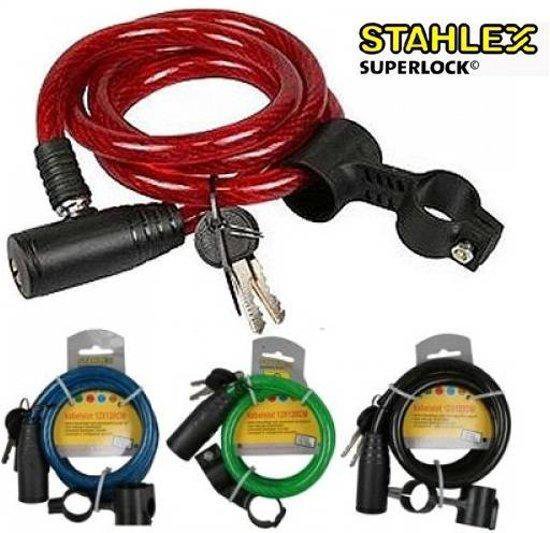 Stahlex Superlock Staalkabelslot met Plastic Omhulsel Groen - 12x1cm - Bescherming - Fietsslot - Fiets op Slot zetten - Fiets op Slot Doen van Stahlex — afbeelding 5