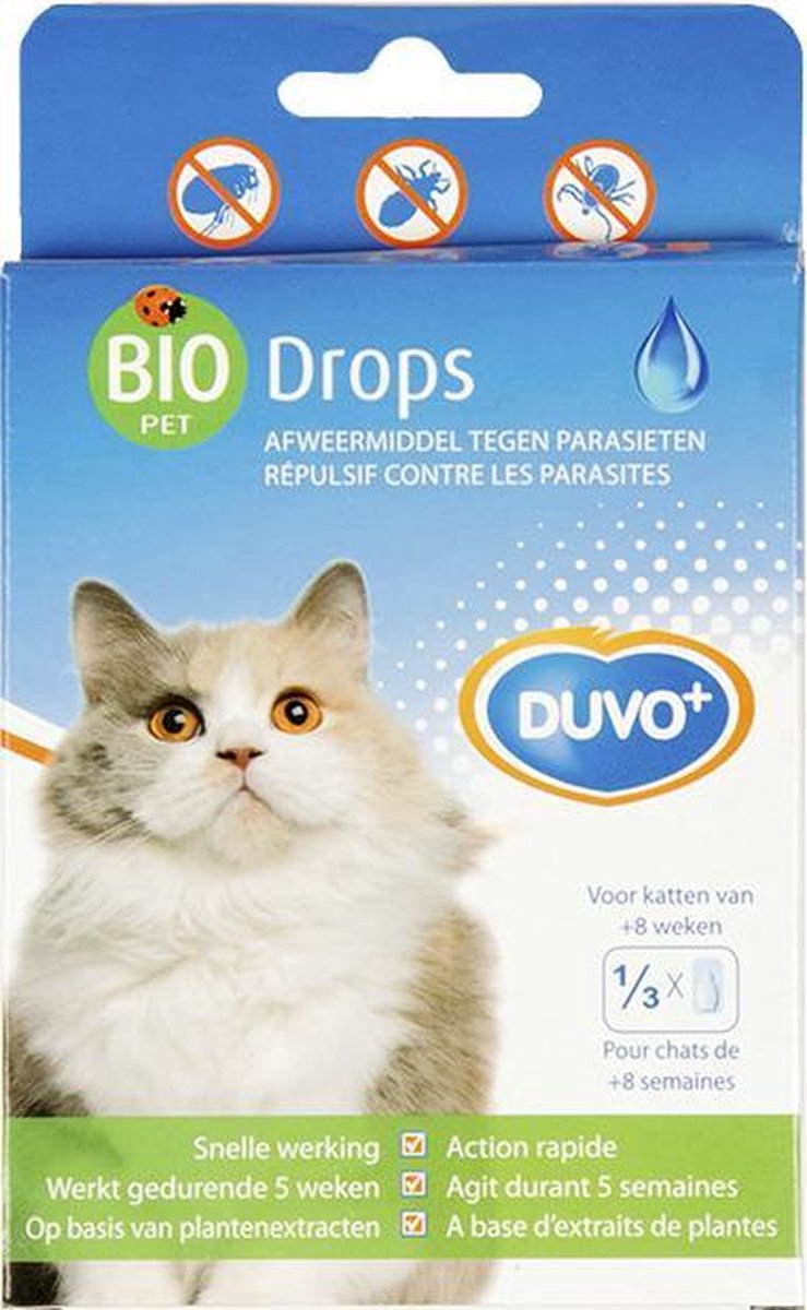 opgroeien voering Ongeëvenaard Ecologische druppels voor kat tegen vlooien - teken bio drops | bol.com