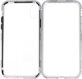 Zilver Transparant Magnetisch Back Cover Hoesje voor Apple iPhone X