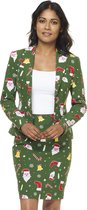 OppoSuits Santababe - Vrouwen Kostuum - Groen - Kerst - Maat 42