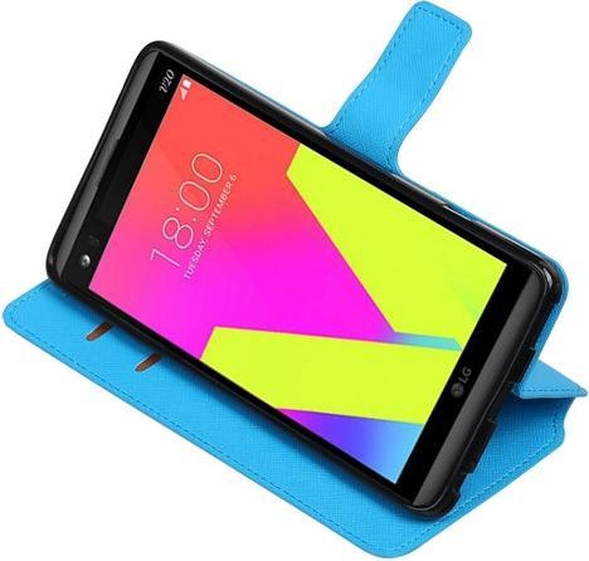 Blauw LG V20 TPU wallet case booktype hoesje HM Book